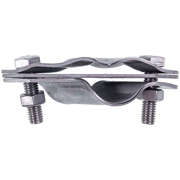 Threaded ground rod connector with strip/roll bar D-14.2mm