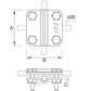 Wire/wire clamp D=8-10mm galvanized steel clamp 04/88.2 OC