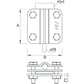 Clamping strip 40mm/wire D=8-10mm steel galvanized 44/8.3 OC