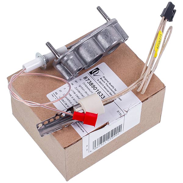 Ignition and Ionization Electrode for Condensing Boiler Bosch/Buderus Logamax Plus GB162 50-100 kW 8738901633