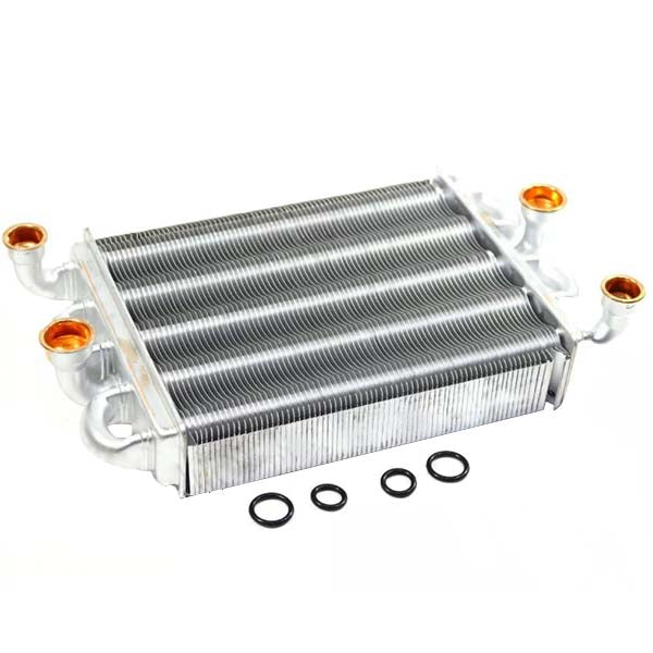 Bithermic Heat Exchanger for Gas Boiler Compatible with Fondital Antea, Nova Florida Delfis 24 kW (turbo) 6SCAMBIT00