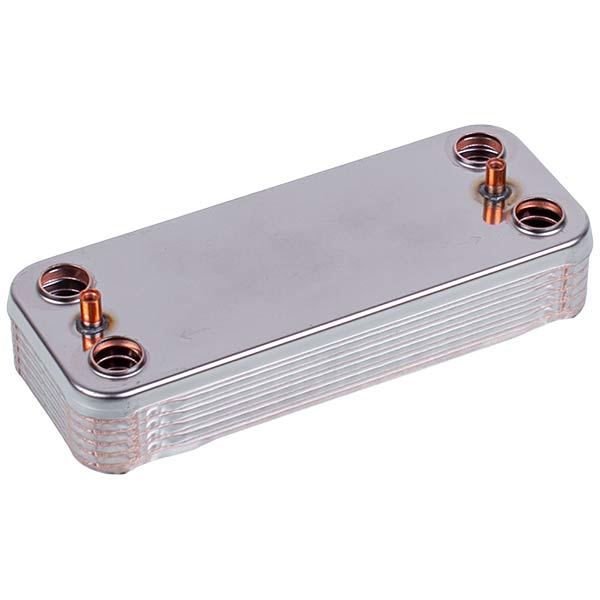DHW Plate Heat Exchanger (12 plates) for Gas Boiler Compatible with Beretta City, Mynute, Exclusive R8036