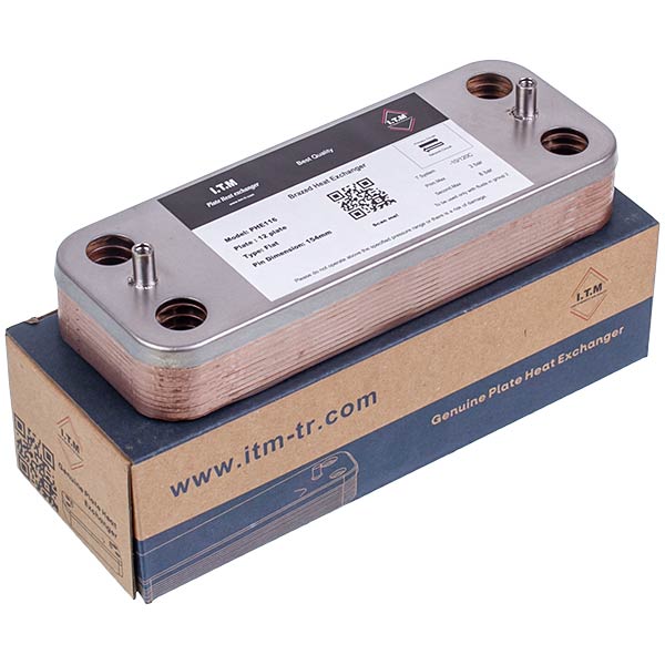 DHW Plate Heat Exchanger (12 plates) for Gas Boiler Compatible with Viessmann Vitopend 100 WH1D 7828745