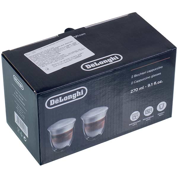 Glasses Set for Coffee Machine Delonghi 5513284161 DLSC311 270ml (2 pcs)