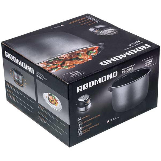 Bowl for Multicooker Redmond RB-C515 5L D=235mm H=140mm (non-stick) black