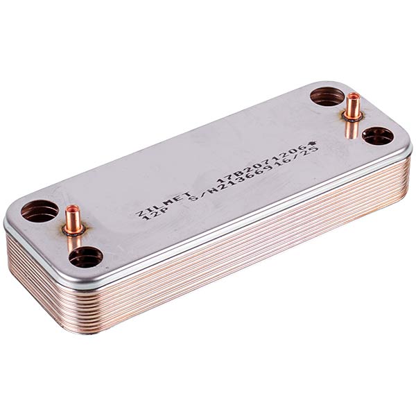DHW Plate Heat Exchanger (12 plates) for Gas Boiler Fondital Minocra, Nova Florida Nibir 6SCAMPIA07