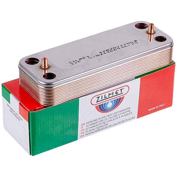 DHW Plate Heat Exchanger (12 plates) for Gas Boiler Fondital Minocra, Nova Florida Nibir 6SCAMPIA07