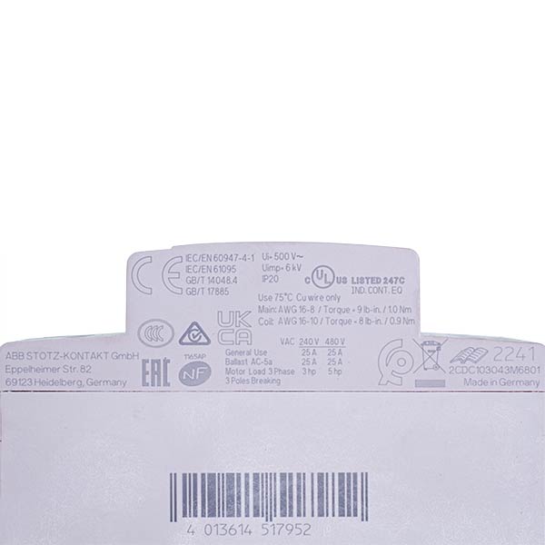 Contactor ABB ISCH 24 A (AC-1) for Electric Boiler Protherm Skat v.10-13 0020025215