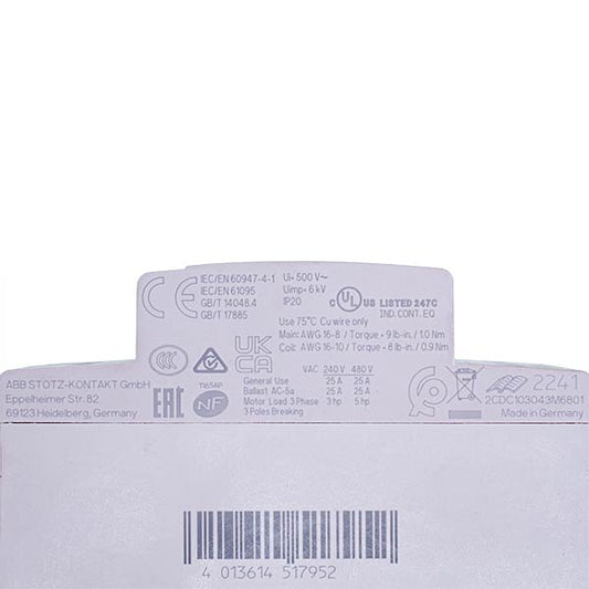 Contactor ABB ISCH 24 A (AC-1) for Electric Boiler Protherm Skat v.10-13 0020025215