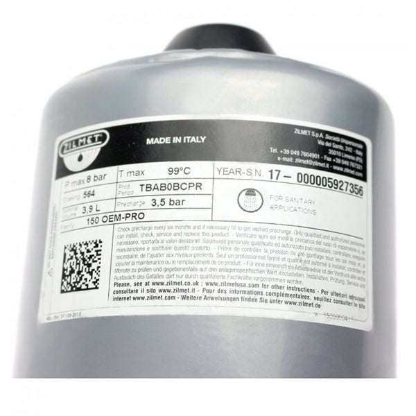 Expansion Tank HWS Zilmet 4 L 1/2" for Gas Boiler Compatible with Protherm Bear KLZ 0020056464