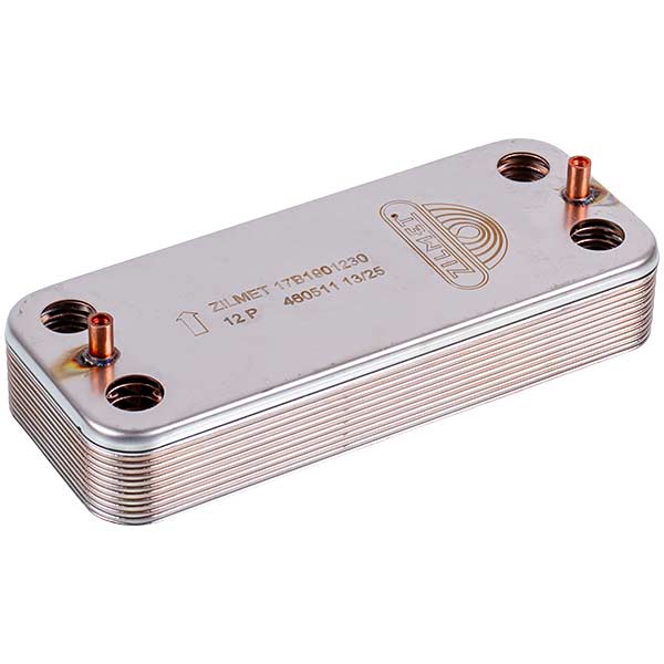 DHW Plate Heat Exchanger Zilmet (12 plates) for Gas Boiler Airfel Digifix Duo 17B1901230
