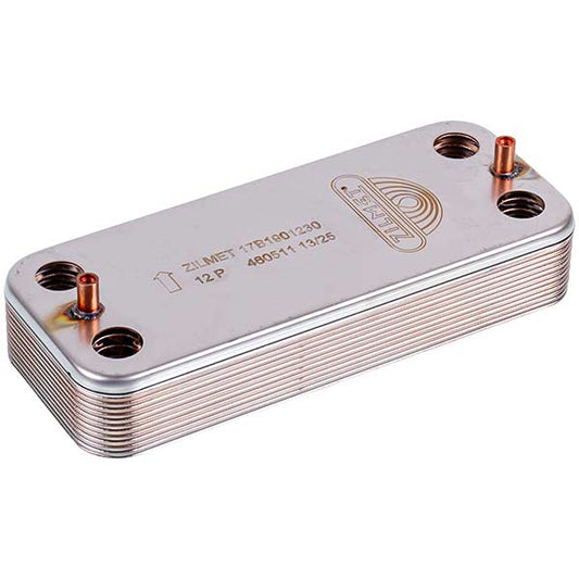 DHW Plate Heat Exchanger Zilmet (12 plates) for Gas Boiler Airfel Digifix Duo 17B1901230