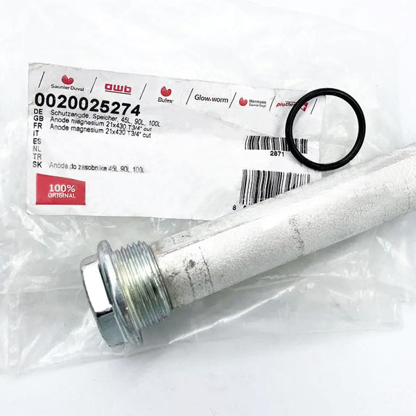 Magnesium Аnode 3/4", 22х400 mm for Gas Boiler Protherm Bear KLZ, Tiger KOZ, KTZ 0020025274