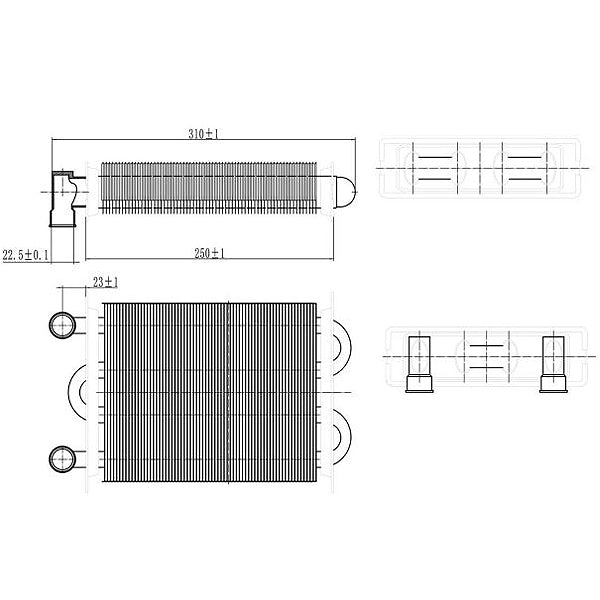 Primary Heat Exchanger for Gas Boiler Beretta City 24 CSI (since 2015) 20067305