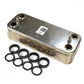 DHW Plate Heat Exchanger (16 plates) for Gas Boiler Beretta City, Super Exclusive R8037