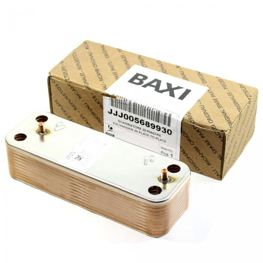 DHW Plate Heat Exchanger (20 plates) for Condensing Boiler Baxi Prime HT, Westen Novadens 5689930