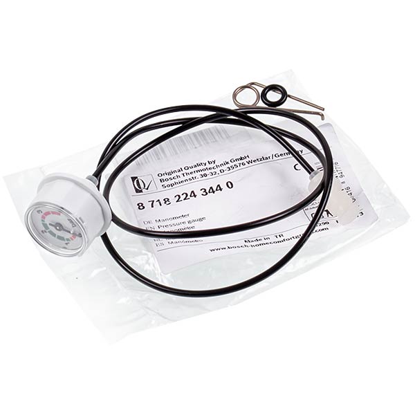 Pressure Gauge 0-4 bar for Gas Boiler Buderus Logamax Plus GB172, Bosch Gaz 7000, Condens 2000/3000/5000 87182243440