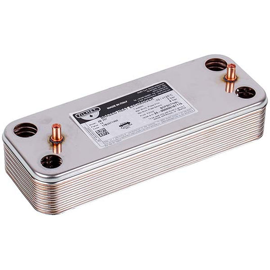 DHW Plate Heat Exchanger Zilmet (14 plates) for Gas Boiler Baxi ECO-3, Eco 4S, Luna, Westen Energy 17B2071400