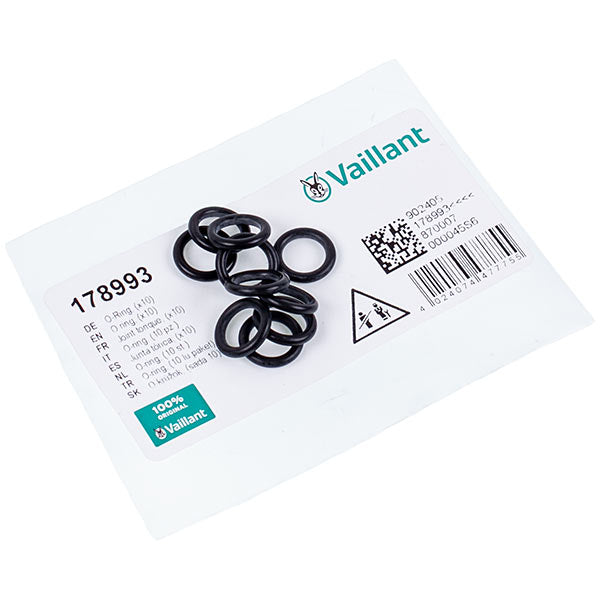 Gasket Set Water Pressure Sensor O-Ring 14x9x2,5 mm (10 pcs.) for Gas-fired Boiler Vaillant 178993