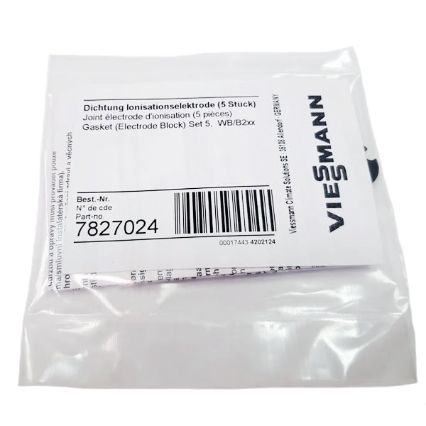 Ionization Electrode Gasket Set (5 pcs.) for Condensing Boiler Viessmann Vitodens 7827024