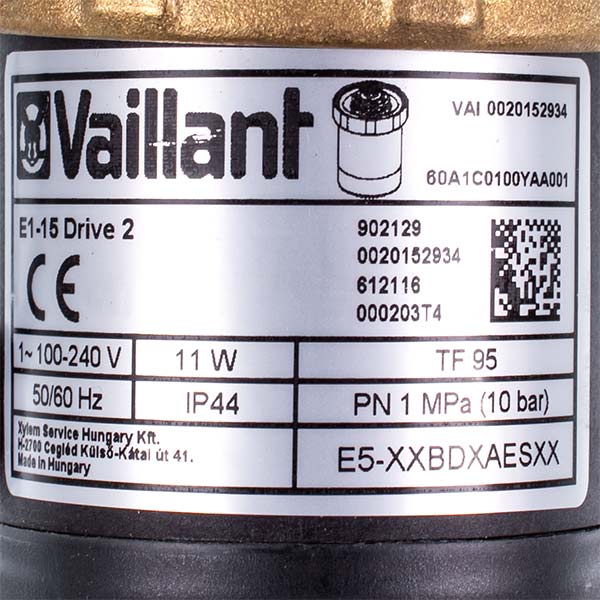 Boiler DHW Pump for Gas Boiler Vaillant AquaTEC VUI 240-282-7 R2/R3 0020183478