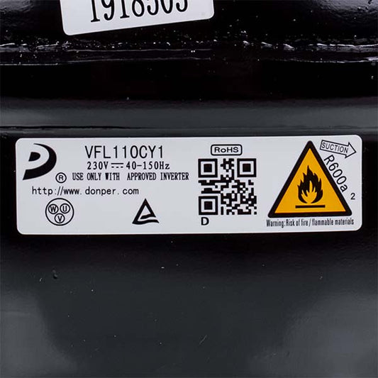 Compressor for Fridge Hisense HK1918503 VFL110CY1 R600A (with starting relay)