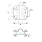 Clamping bar D=16-20mm/strip 40mm galvanized steel 44/20.3 OS