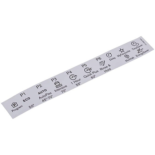 Label (sticker with programs) for Dishwasher Electrolux 1174562510